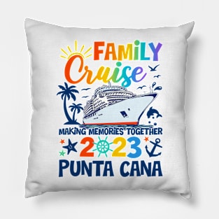 Punta Cana Cruise 2023 Family Friends Group Vacation Matching Pillow