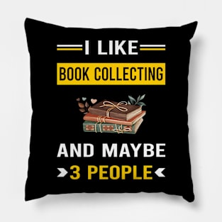 3 People Book Collecting Books Bibliophile Pillow