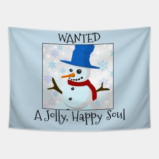 Wanted: Snowman Tapestry