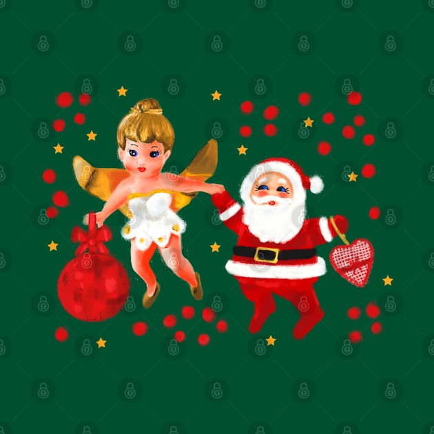 Cute angel and Santa Claus Together by Mimie20