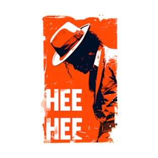 Hee Hee - Icon Silhouette - Orange Backdrop - Pop Music T-Shirt