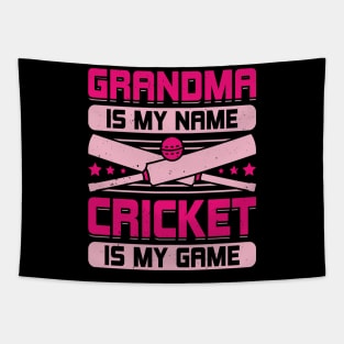 Grandma Is My Name Cricket Is My Game Tapestry