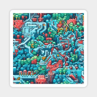 Pixel Art Repeating Pattern Magnet