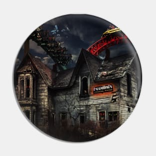 Magic Themed Haunted House Pin