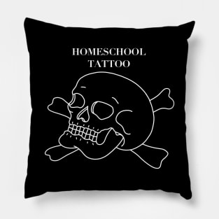 HomeSchoolTattoo Skull & Crossbones Pillow