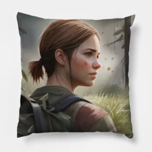 The Last of Us fan art - Joel and Ellie Pillow