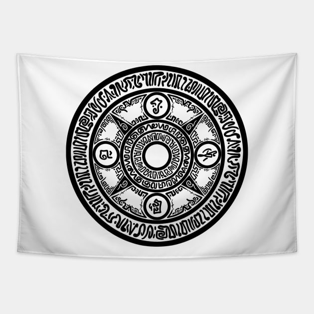 Red Horizon - Nehtali's Spell Circle - Black Tapestry by JascoGames