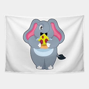 Elephant with Pizza Tapestry