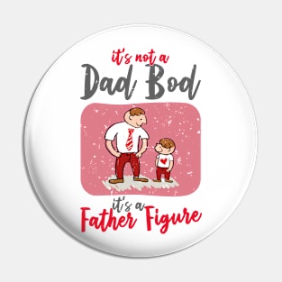 Dad Bod | Dim Gray And Red Text Funny Dad Pin