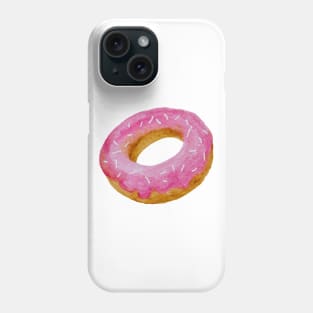 Watercolor donut - pink Phone Case