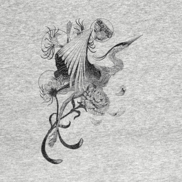 Great Blue Heron - Illustration - T-Shirt