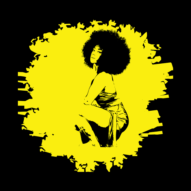 Yellow beautiful afro girl by Ginstore