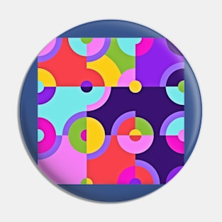 Fun Purple Blue Green and Pink Geometric Shapes Pin