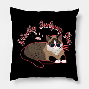 Silently Judging You Cat Lover Pillow