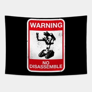 Warning - No Disassemble - distressed Tapestry