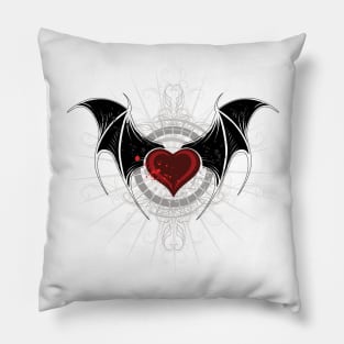 Vampire heart with wings Pillow