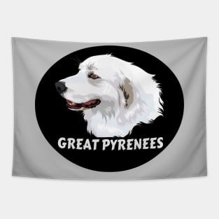 Great Pyrenees Dog Breed Profile Art Tapestry
