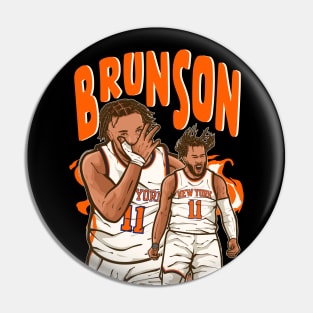 Jalen Brunson Cartoon Pin