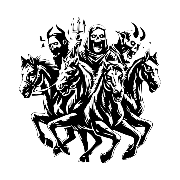 The Four Horsemen of the Zombie Apocalypse by lkn