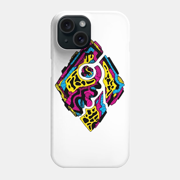 CMYK Abstract Rhombus Phone Case by kenallouis