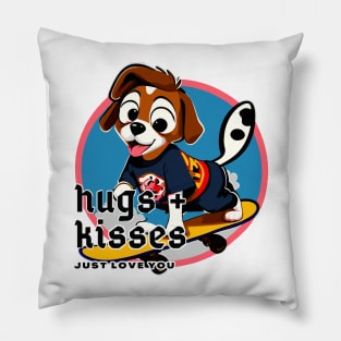 cute pet skateboard design Pillow