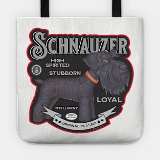 Funny Cute Vintage Black Schnauzer Dog Tote