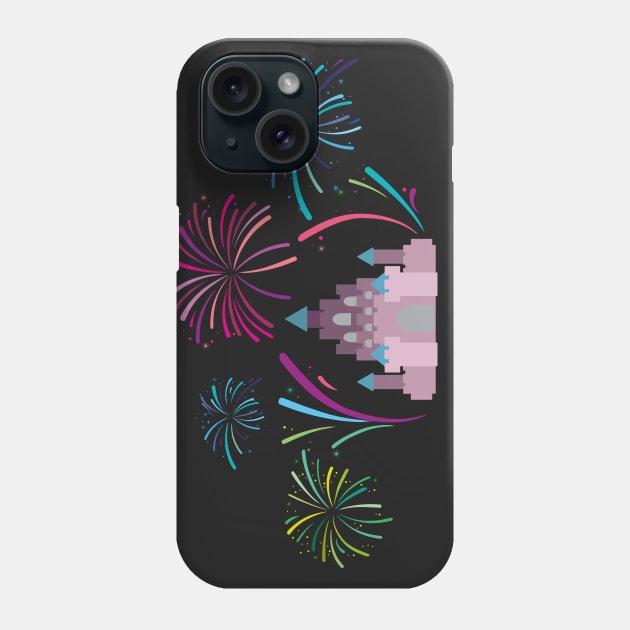 Castle Fireworks (west-coast pink) Phone Case by MagicalNoms