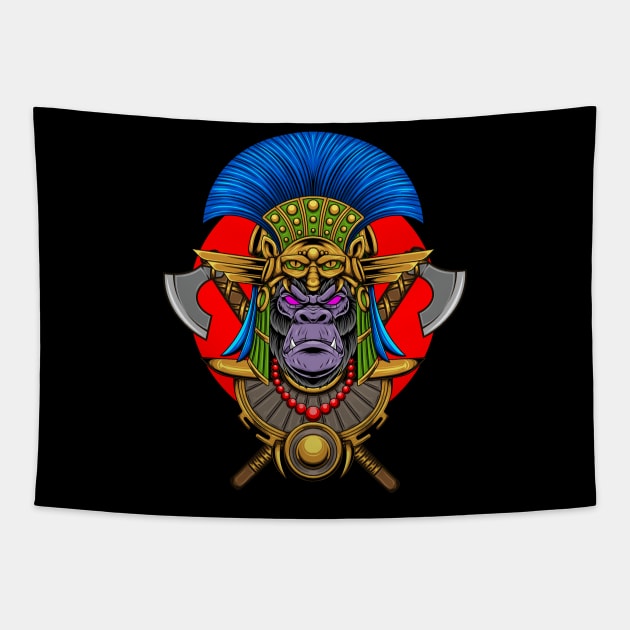 Aztec Warrior 1.3 Tapestry by Harrisaputra