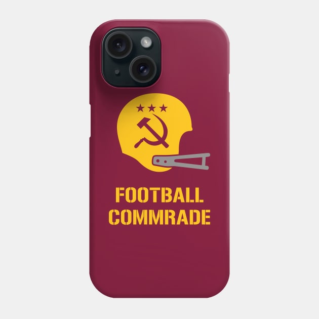 Football Commrade Helmet - Burgundy Phone Case by KFig21