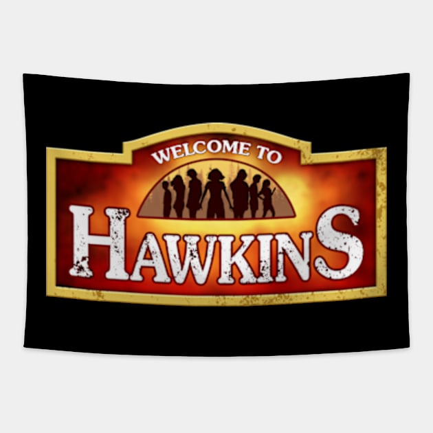 Welcome to Hawkins Tapestry by Scud"