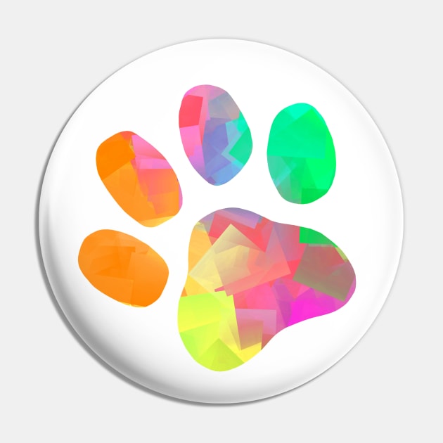 ABSTRACT Paw Print Pin by SartorisArt1