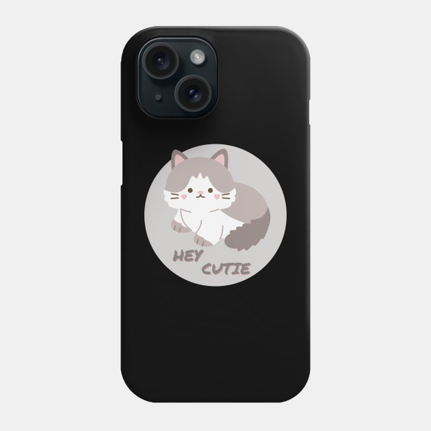 Hey Cutie Kitty Cat Phone Case by Sleepy Time Tales