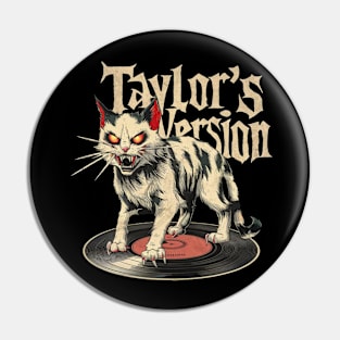 taylors cat version death metal Pin