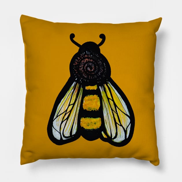 Cute Bee Pillow by bubbsnugg