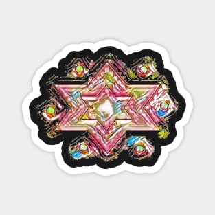 Rose Star of David Magnet