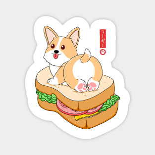 Corgi Sandwich Magnet