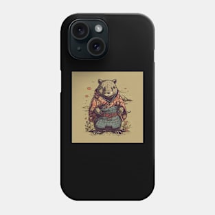 Wombat Samurai Phone Case