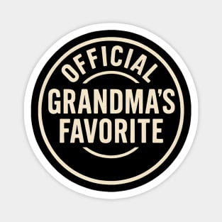 Official Grandma’s Favorite – Distressed Vintage Typography Magnet