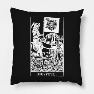 Death Tarot Card T Shirt Pillow