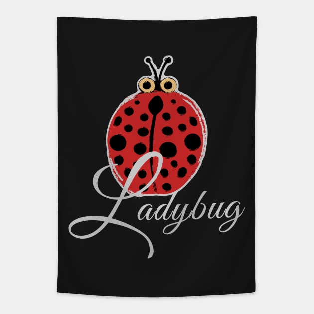 Lucky Ladybug Tapestry by evisionarts