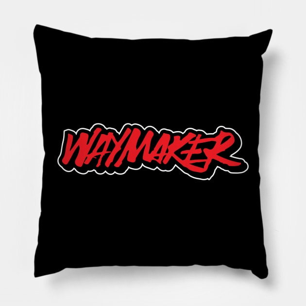 WAYMAKER TYPO Pillow by weckywerks