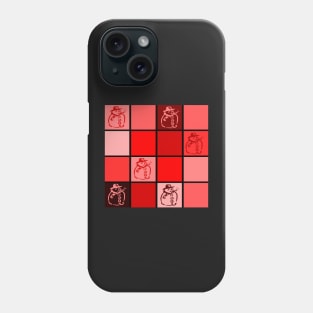 Red toned snowman abstract Phone Case