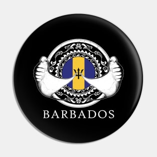 Manta Ray Flag of Barbados Pin