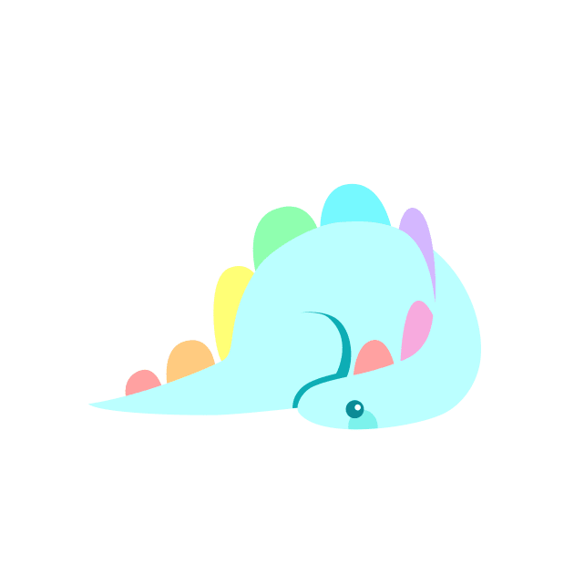 Cute rainbow stegosaurus by petitspixels