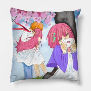 Anime Pink Hair Girl in Losing Confessions Pillow