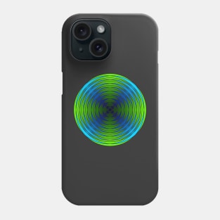 Fuzzy Circular Logic Green 3 Phone Case