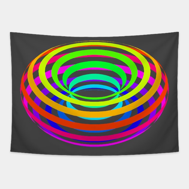 Rainbow Dognut sliced horizontally Tapestry by TRIME