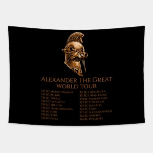 Alexander The Great World Tour - Ancient Greek Steampunk Helmet Tapestry