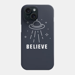 Retro minimal UFO Sci Fi Phone Case