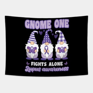 Gnome Fighting With My Gnomies Lupus Awareness Month 2024 Tapestry